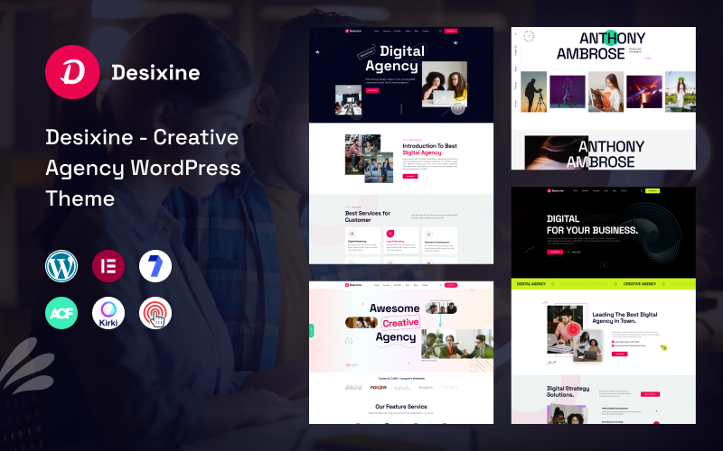 Desixine – WordPress тема для креативного агентства