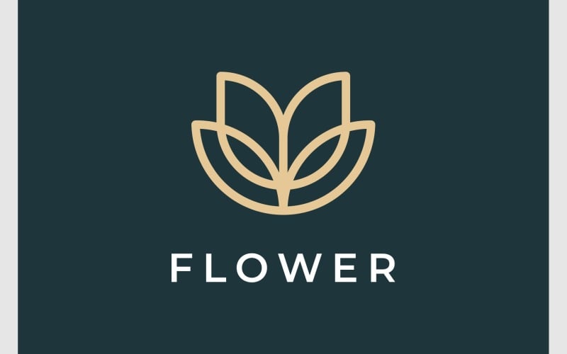 Flower Blossom极简主义标志