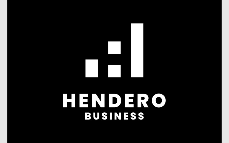 Letter H grafiek bedrijfsfinanciën Logo