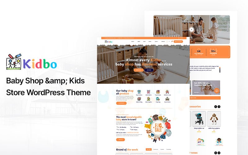 Kidbo - WordPress主题的婴儿商店和儿童商店