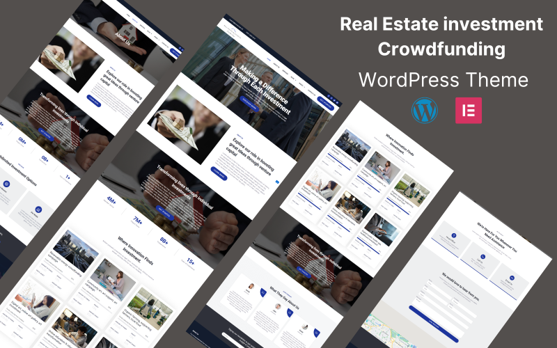 房地产投资众筹的主题WordPress元素