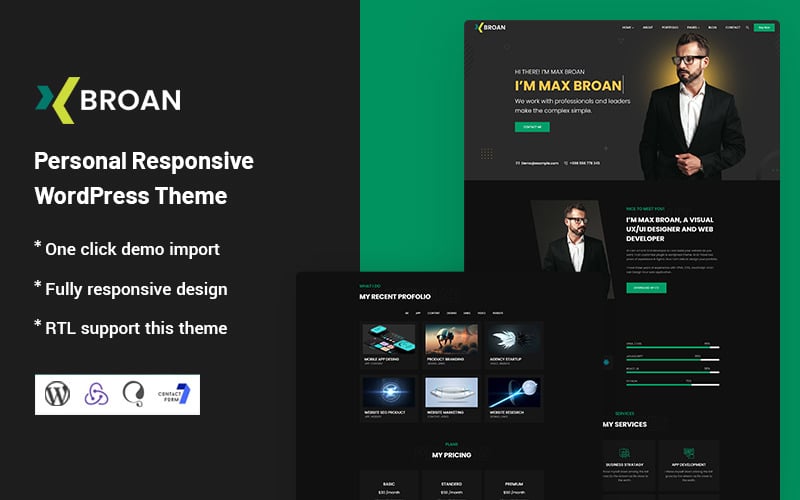 Broan - Personal Responsive WordPress Theme