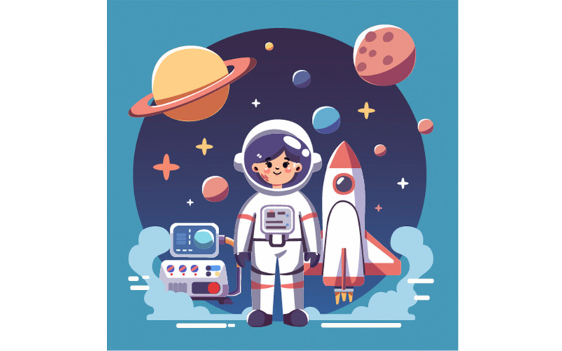 Internationella dagen för mänskligt rymdflyg Illustration