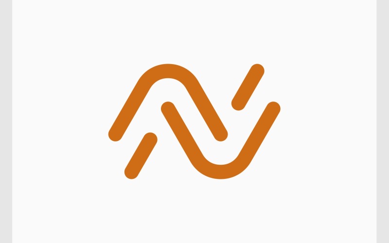 Letter N Line Solution Tech Logo