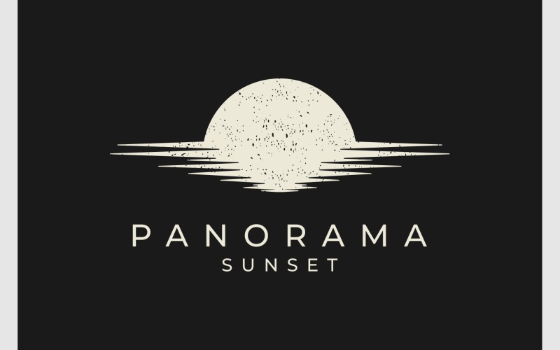 Zonsondergang zonsopgang zon strand zee logo