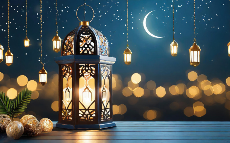 Illustrazione felice dello sfondo di Ramadan Kareem 10