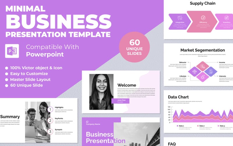 Minimal Business Presentation Design Template