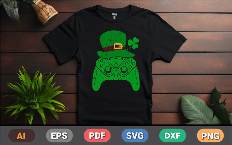 爱尔兰帕特里克节t恤，三叶草t恤，爱尔兰帕特里克帽，游戏控制器