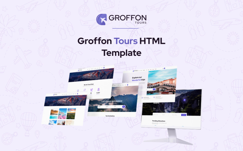 Groffon旅行社- HTML Tailwind模板