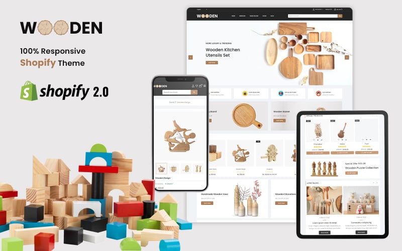 木材- Shopify自适应主题