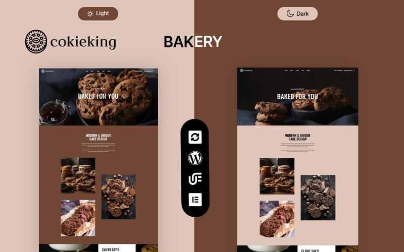 Cokieking - Bakkerij en koekjes Multifunctioneel WordPress-thema