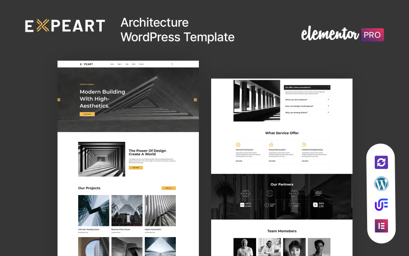 Expeart - Tema de WordPress para arquitectura y bienes raíces