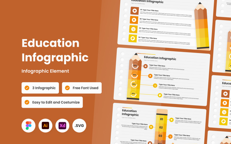 Infografik-Vorlage für Bildung