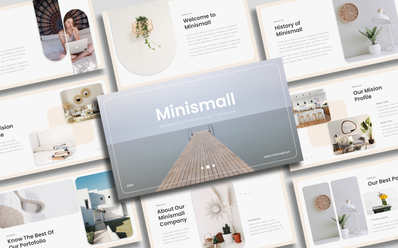 Minismall – минималистичный бизнес-шаблон Google Slides