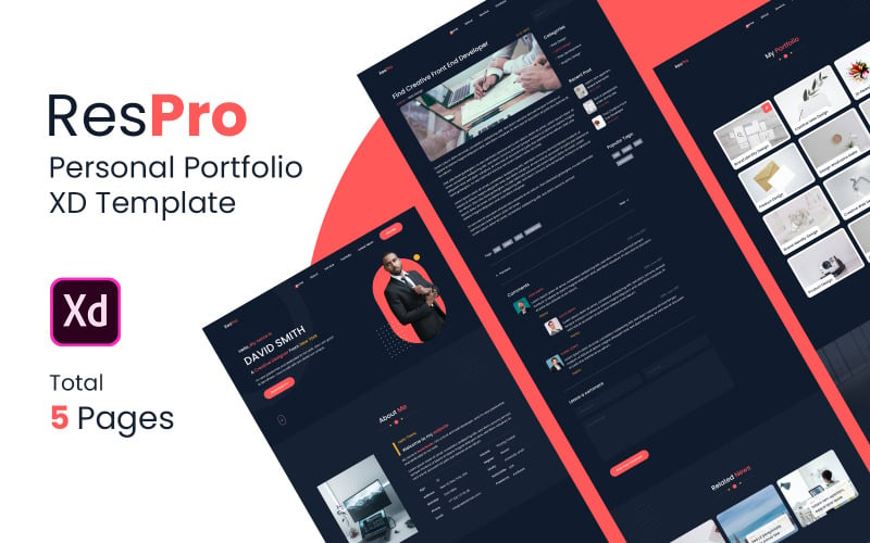 ResPro Personal Portfolio XD Template