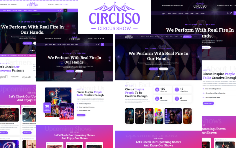 Circo - Modello HTML5 di circo