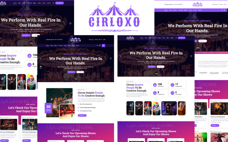 Cirloxo - Circus HTML5-sjabloon