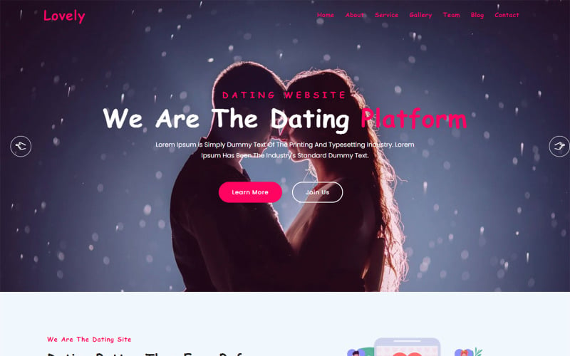 Шаблон целевой страницы HTML5 Lovely Dating & Love