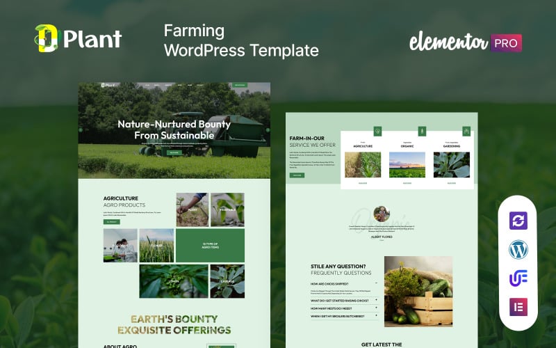 Dplant — тема WordPress для сельского хозяйства и сельского хозяйства