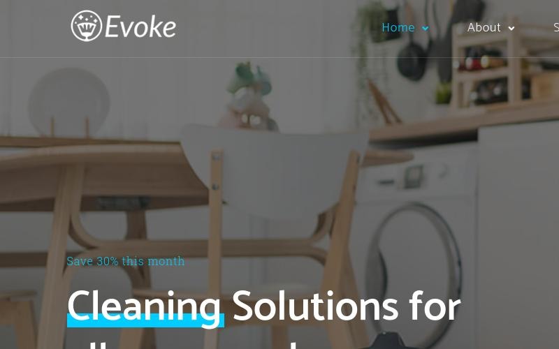 Evoke - Template Kit de Elementor para servicios de limpieza