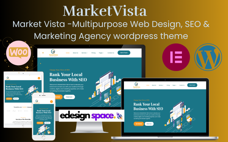 市场视图-多用途wordpress主题的网页设计，搜索引擎优化和营销代理