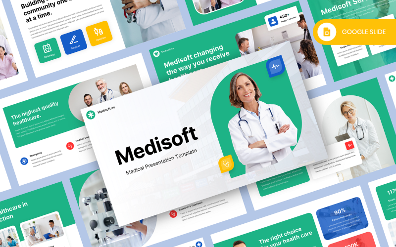 Medisoft - Modelo de slide médico do Google