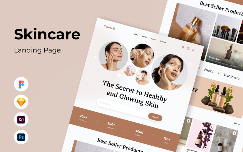 CareSkin - Skincare Landing Page V2