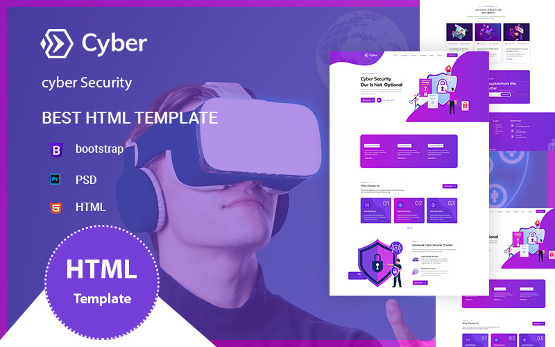 HTML5-sjabloon voor cyberbeveiligingsservices