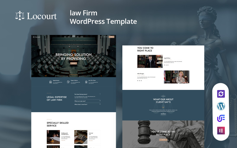 Locourt - Advocaat en procureur WordPress-thema