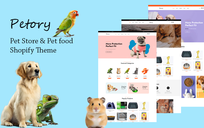 Petory - Husdjursleksaker och -mat Responsive Shopify-tema