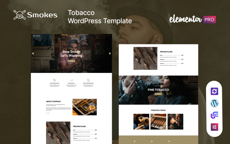 Smokes - Motyw WordPress dotyczący tytoniu i cygar