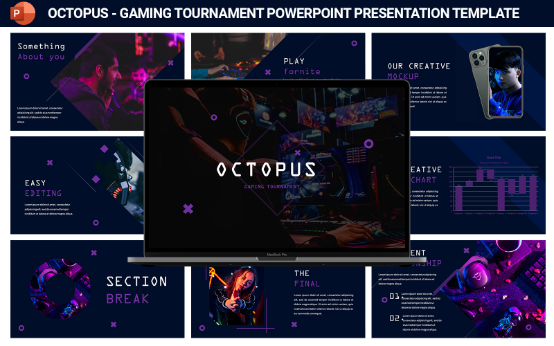 Octopus - Gaming Tournament bemutató sablon