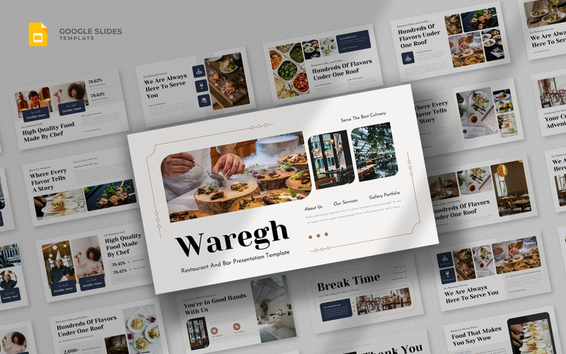 Waregh - Modello di presentazioni Google del ristorante