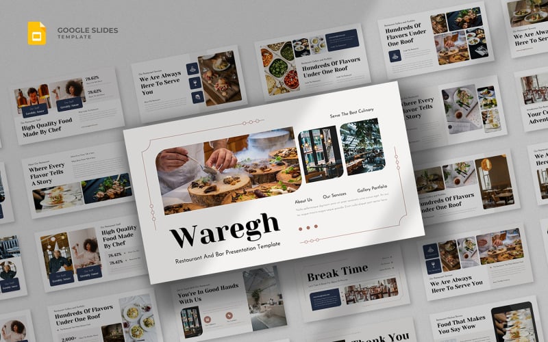 Waregh – szablon Prezentacji Google dla restauracji