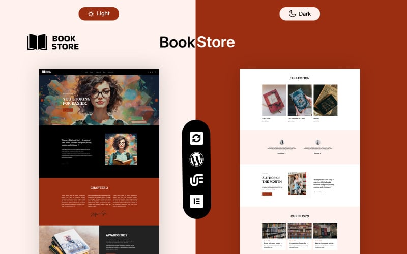 Book Store - Book Author WordPress Elementor Theme