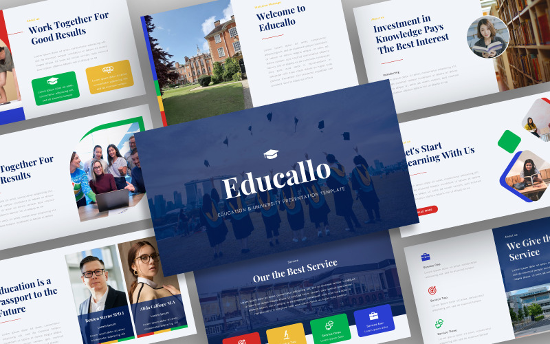 Educallo -谷歌教育和大学幻灯片模板