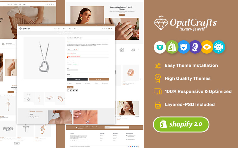 OpalCrafts – тема Shopify для золота, ювелірних виробів і стилю життя