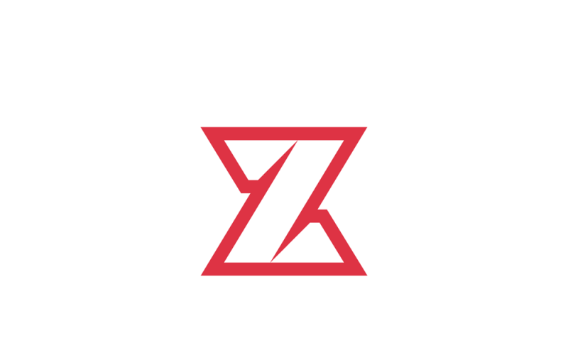 Noll - bokstaven Z vektor logotyp mall
