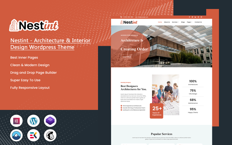 Nestint -建筑和室内设计的WordPress主题