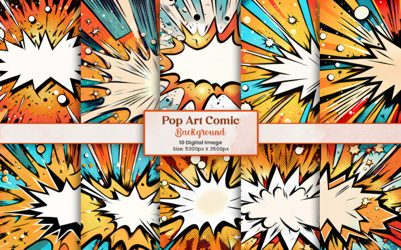 Vintage popart stripboek illustratie achtergrond en abstract komisch digitaal papier