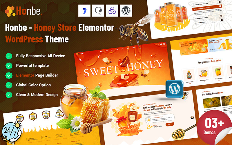 Honbe - Honey Store WordPress-tema