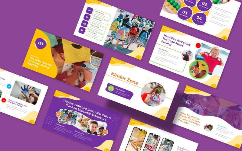 Kinder Zone Children Education Learning Presentation Google Slides Template