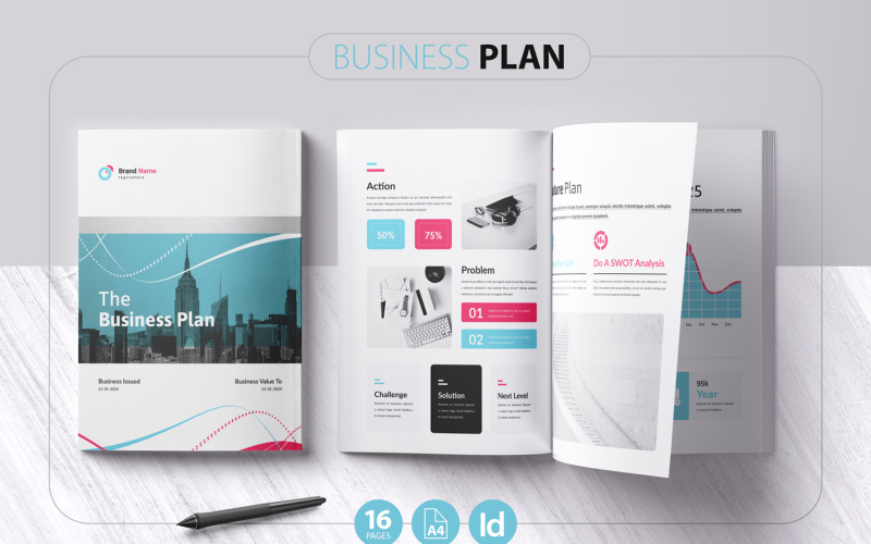 Бизнес-план — шаблон брошюры