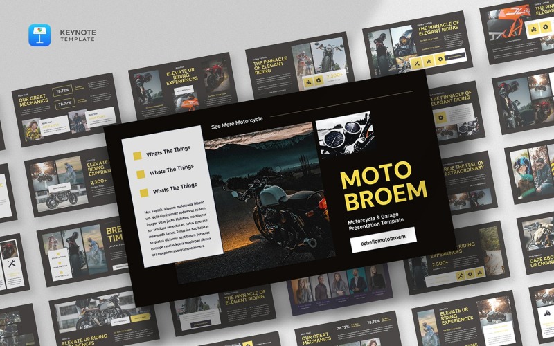 Motobroem - Keynote摩托车模板