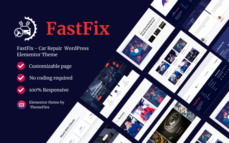FastFix - Elementor WordPress主题的汽车维修