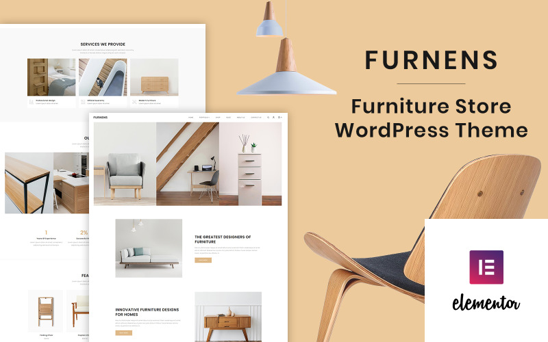 Furnens — WooCommerce тема современного мебельного магазина