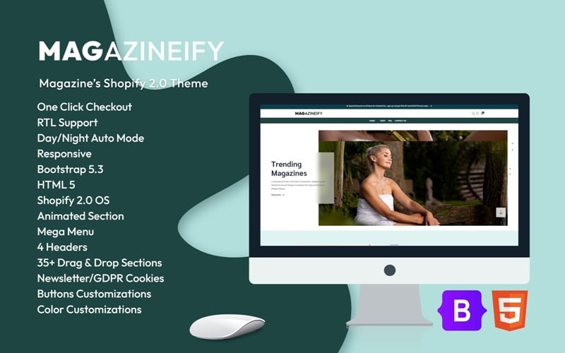 Magazineify - Shopify主题2.0 de la revista