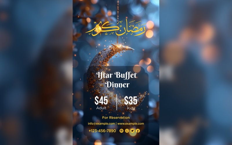 Modèle de conception d'affiche de buffet d'iftar du Ramadan 87