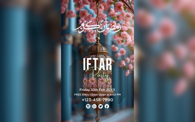 Modèle de conception d'affiche de fête du Ramadan Iftar 62