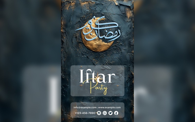 Modello di progettazione di poster per feste Ramadan Iftar 126